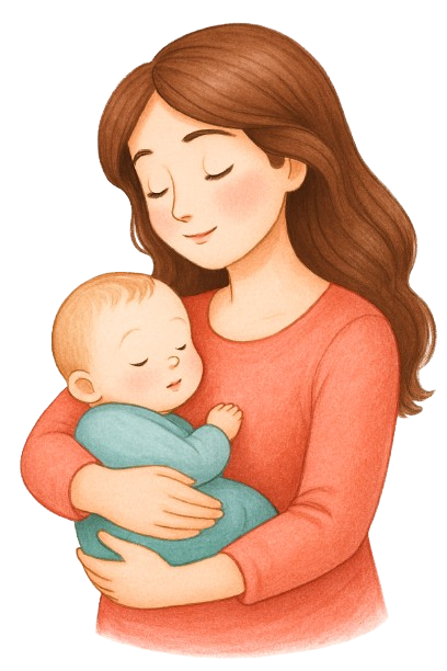 mama durmiendo a bebe